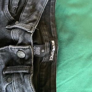 Black skinny jeans, Blue Spice brand, size 0